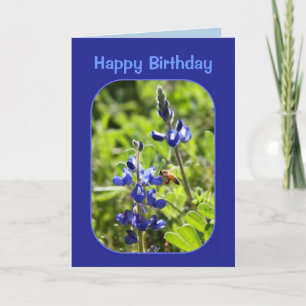 Carte Anniversaire de Bluebonnets de Texas joyeux