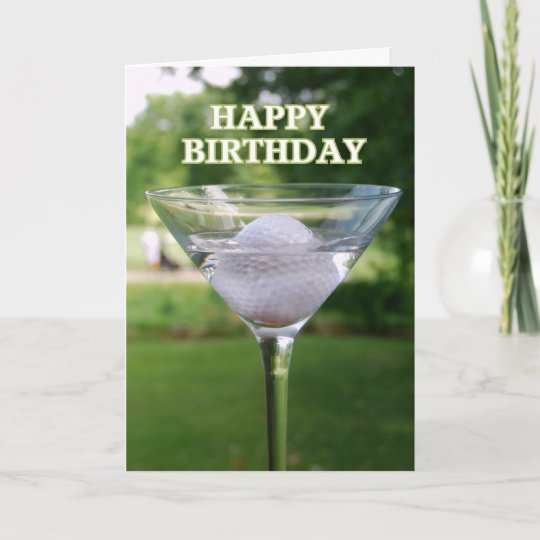 Carte Anniversaire De Boule De Golf De Martini Zazzle Fr