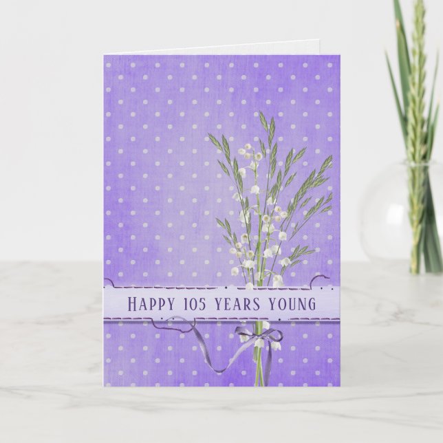 Carte Anniversaire de bouquet du muguet 105th (Devant)
