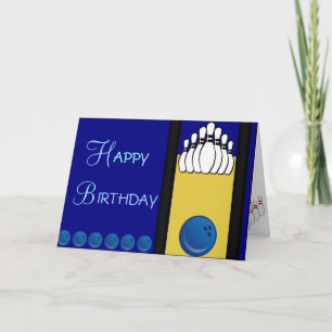 Carte Anniversaire de bowling