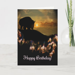 Carte Anniversaire de Buffalo de receveur de rêve de