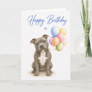 Carte Anniversaire de Bull Staffordshire