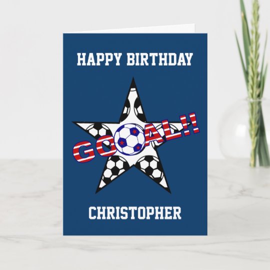 Carte Anniversaire De But Du Football De Banniere Zazzle Fr