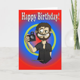 Carte anniversaire de cameraman