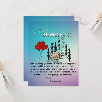 Carte Anniversaire de campeur