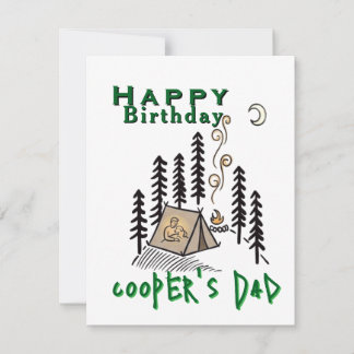 Carte Anniversaire de campeur