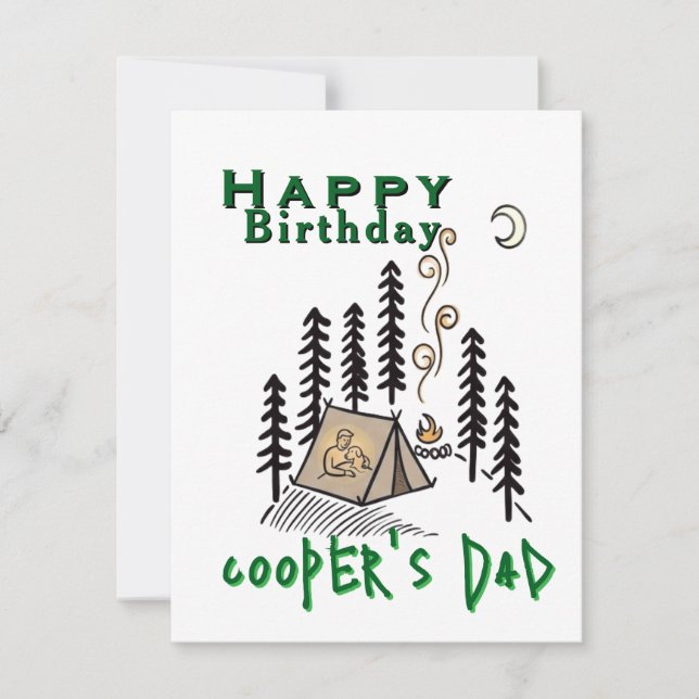 Carte Anniversaire de campeur  (Devant)