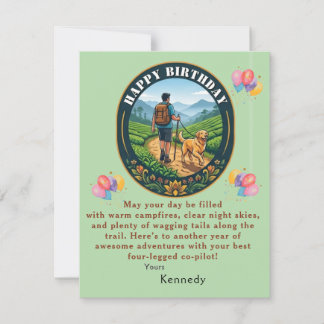 Carte Anniversaire de campeur