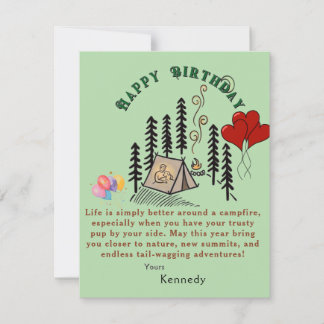 Carte Anniversaire de campeur