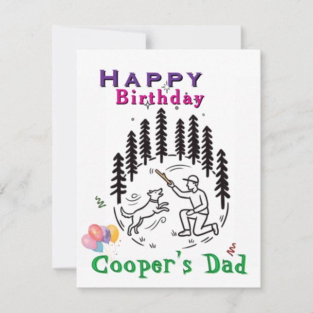 Carte Anniversaire de campeur  (Devant)