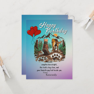 Carte Anniversaire de campeur