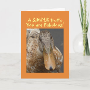 Carte Anniversaire de canard simple