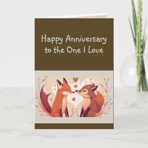 Carte Anniversaire de celui que j'aime Fox Animaux