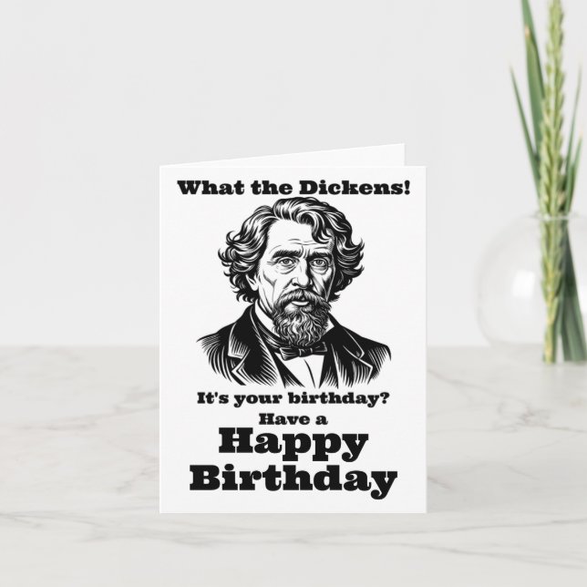 Carte Anniversaire de Charles Dickens (Devant)
