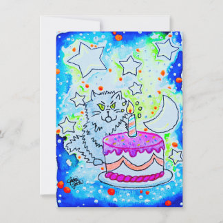 Carte anniversaire de chat