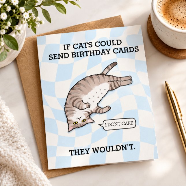 Carte Anniversaire de chat imprimable drôle (Créateur téléchargé)