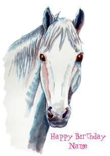 Cartes Cheval Blanc D Anniversaire Zazzle Fr