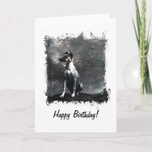 Carte Anniversaire de chien vintage