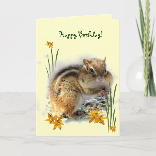 Carte Anniversaire de Chipmunk (Devant)