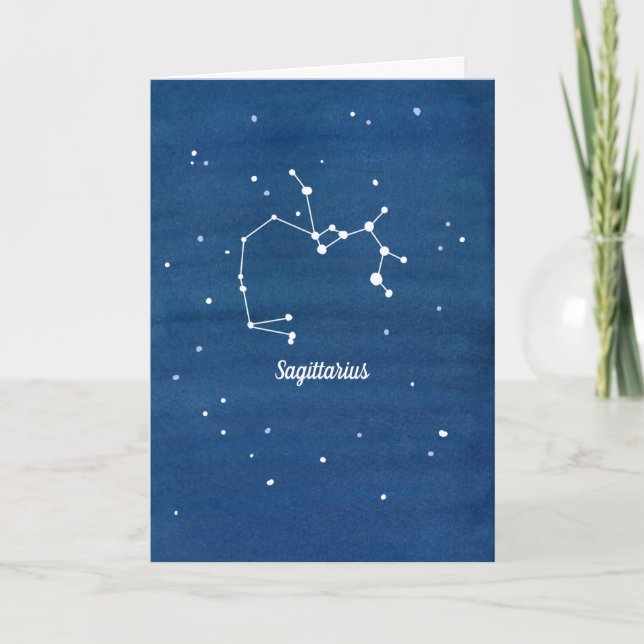 Carte Anniversaire de ciel nocturne de constellation de (Devant)