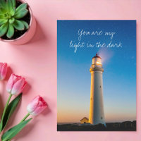 Carte Anniversaire de citation romantique du phare