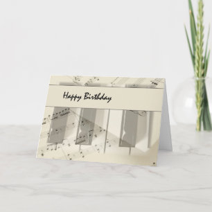 Carte Anniversaire de clavier de musique