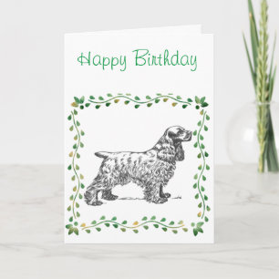 Carte Anniversaire de Cocker Spaniel