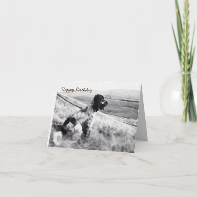 Carte Anniversaire de Cocker Spaniel (Devant)