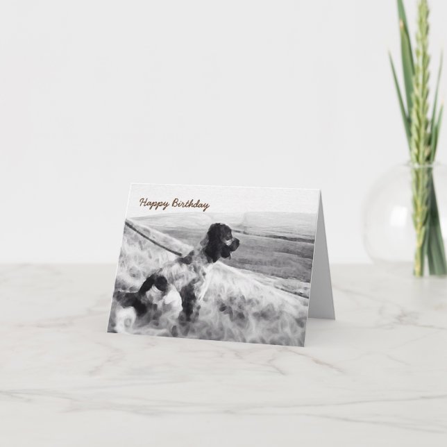 Carte Anniversaire de Cocker Spaniel (Devant)