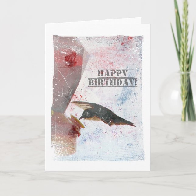 Carte Anniversaire de colibri (Devant)