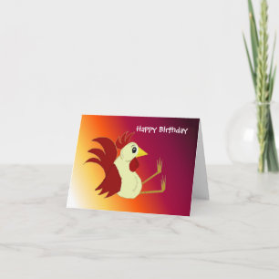 Carte Anniversaire de coq drôle
