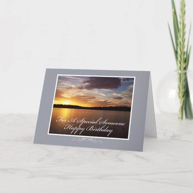 Carte Anniversaire de coucher du soleil de la Floride (Devant)