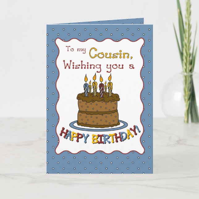 Carte Anniversaire de Cousin (Devant)