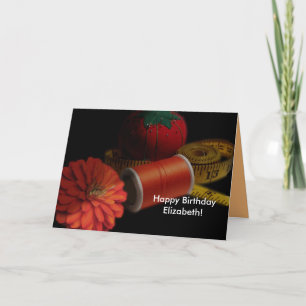 Carte Anniversaire de couture d'approvisionnements