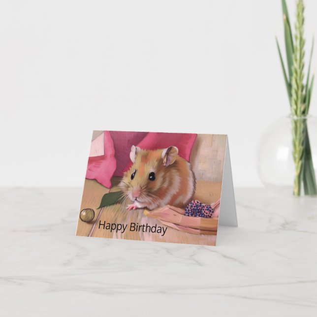 Carte Anniversaire de Cute Hamster (Devant)