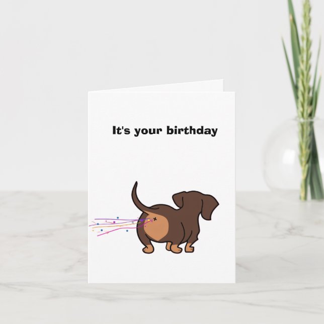 Carte Anniversaire de Dachshund (Devant)