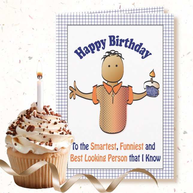Carte Anniversaire de dessin animé masculin ethnique sar (Créateur téléchargé)