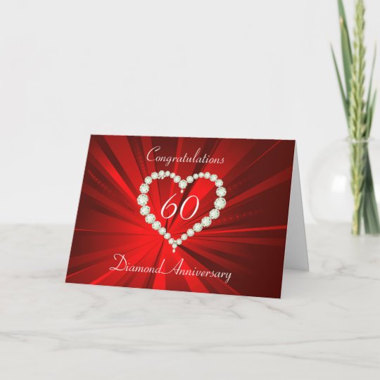 Carte Anniversaire De Diamant De Coeur D Amour Zazzle Fr