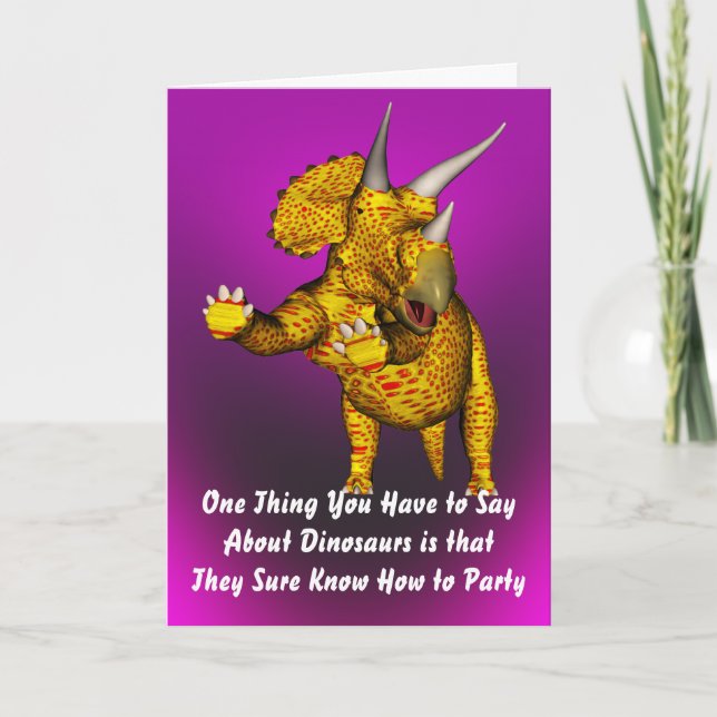 Carte Anniversaire de Dinosaur (Devant)