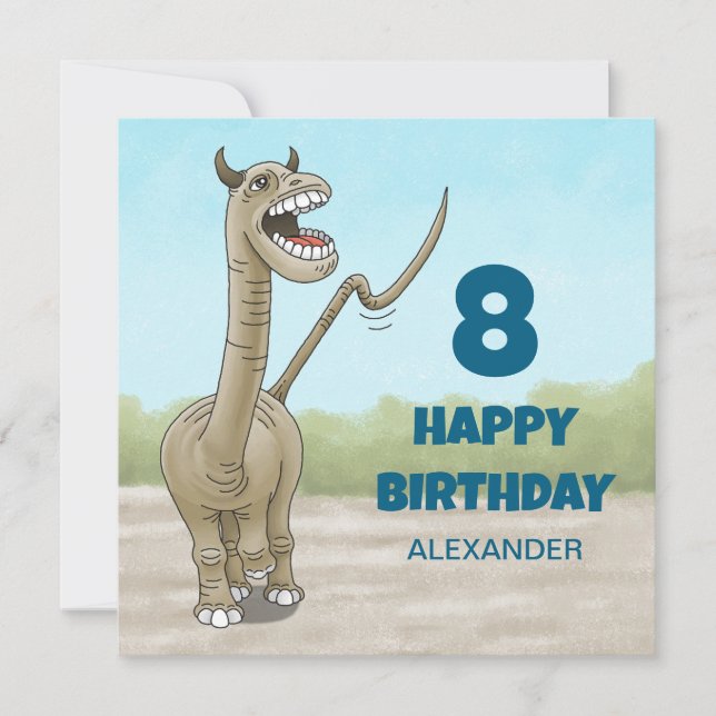 Carte Anniversaire de Dinosaur (Devant)