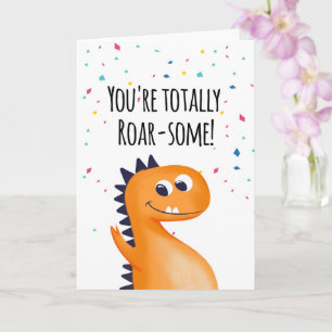 Carte anniversaire de dinosaure, tu es vraiment rude