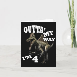 Carte Anniversaire de enfant 4e cadeau Dino Graphic Desi