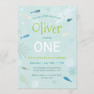 Carte Anniversaire de enfant Blue Fish