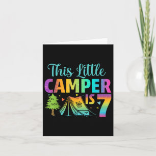 Carte Anniversaire de enfant de camping 7 ans Camping 7e
