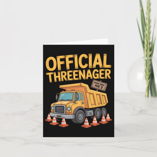 Carte Anniversaire de enfant Garçon Trois Ans Trois Cons (Devant)