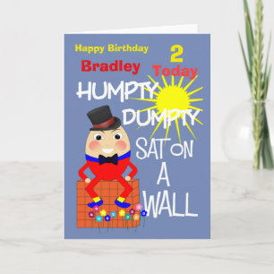 Carte Anniversaire de enfant personnalisée Humpty