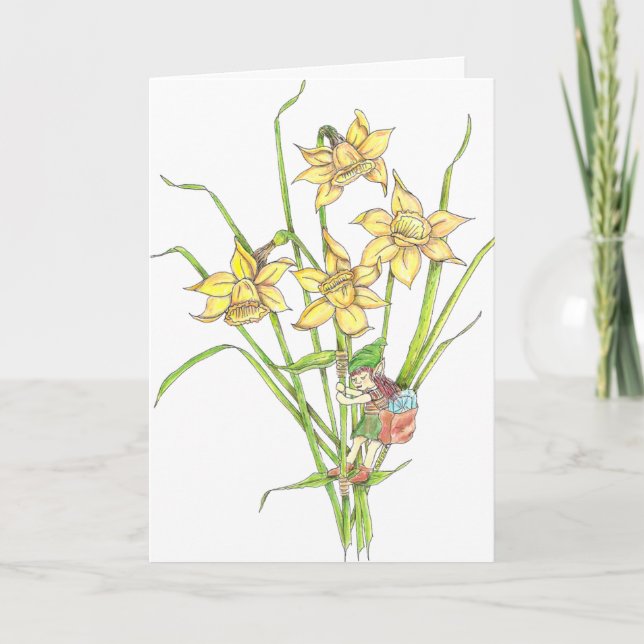 Carte Anniversaire de fée de mars (Devant)