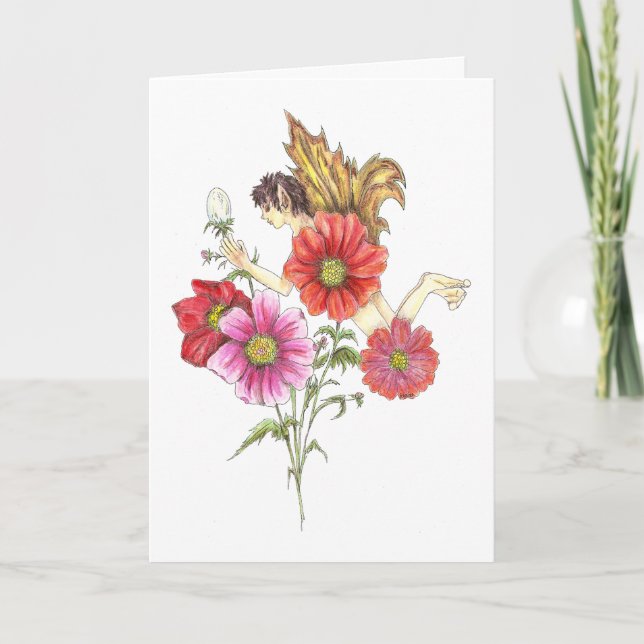 Carte Anniversaire de fée d'octobre (Devant)