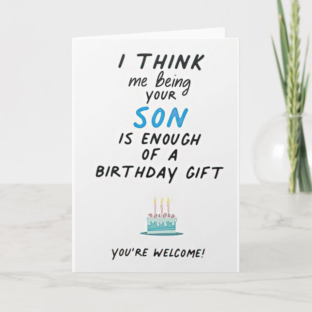 Carte anniversaire de fils, joyeux anniversaire (Devant)