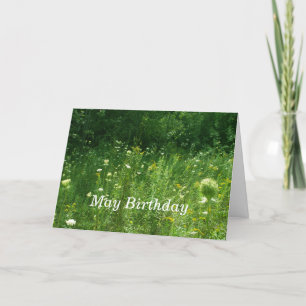 Carte Anniversaire de Fleur sauvage-Mai